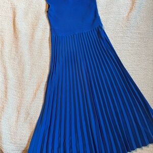 Blue Pleated Dress